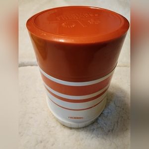 Vintage Thermos Orange Striped